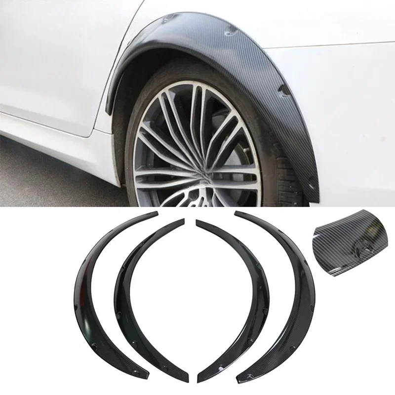 Popular 4Pcs Carbon Fiber Universal Extra‑Wide Wheel Arches Mud Splash Guards For Auto Exterior Modification
