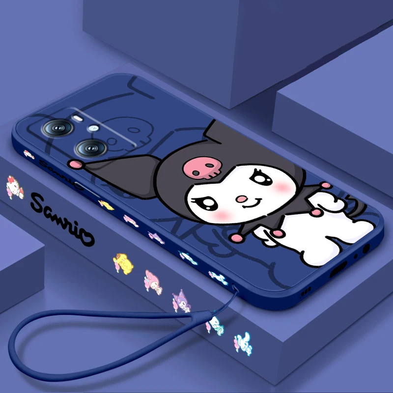 

Cinnamoroll Kuromi Sanrio Liquid Left Rope For OPPO Find X6 X5 X3 A98 A96 A94 A93 A77 A76 A74 A72 A57 A53 A16 5G Funda