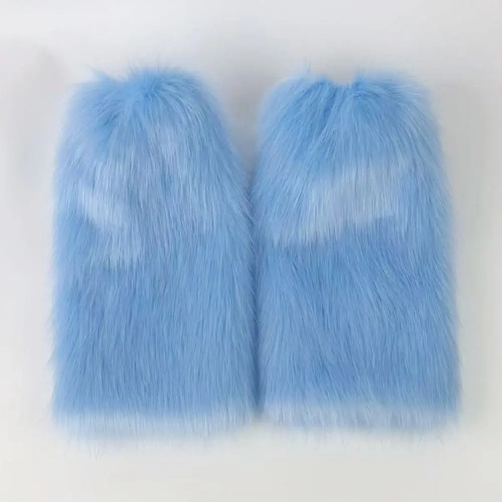 لينة Y2K الشتاء تدفئة الساق Harajuku غطاء للقدم أفخم أغطية الساق لوليتا JK Kawaii فروي تدفئة الساق الشارع الشهير