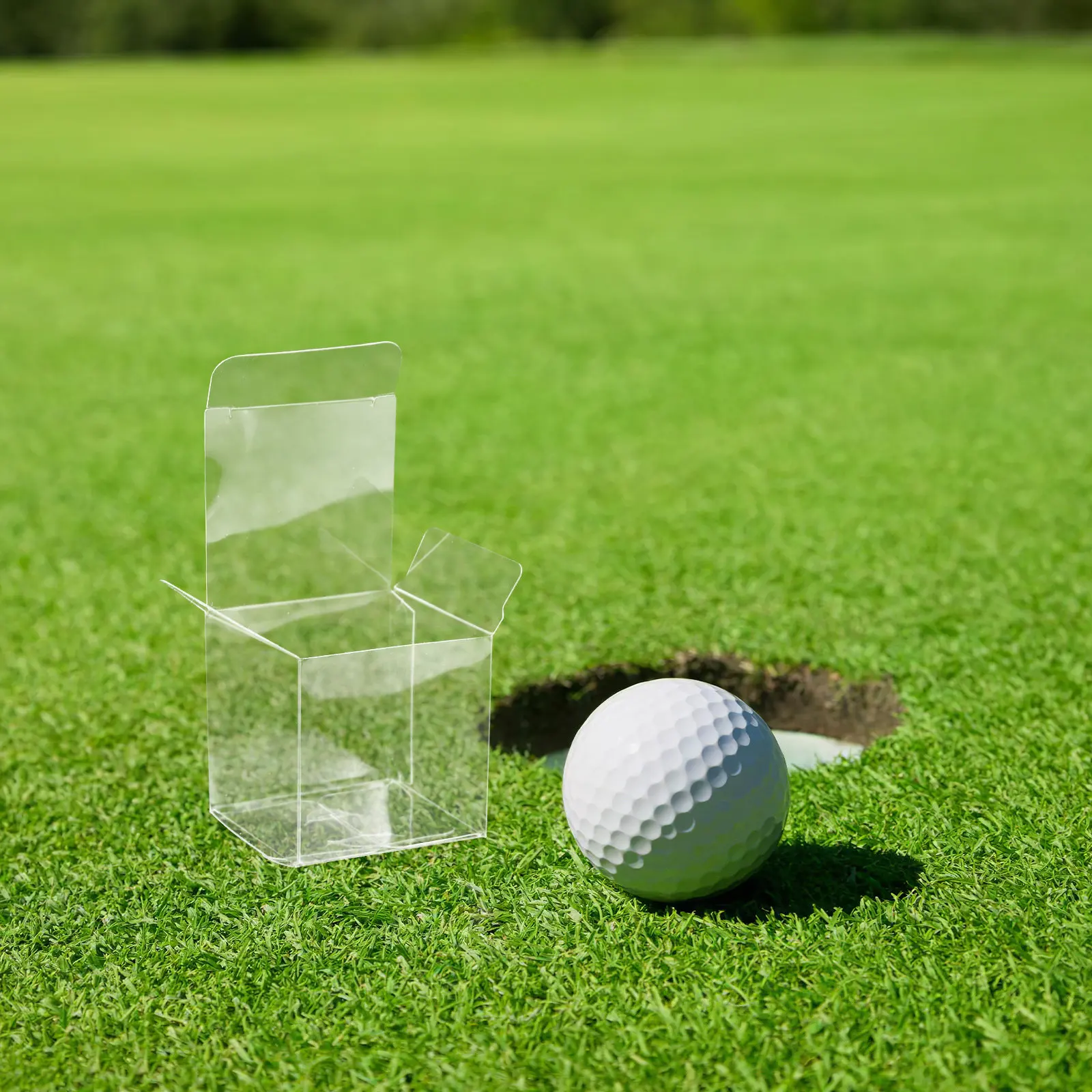 5Pcs Clear Golf Ball Display Case Transparent Portable Organizer Crystal Ball Holder Storage Box Dustproof Golf Bag Organizer view 4