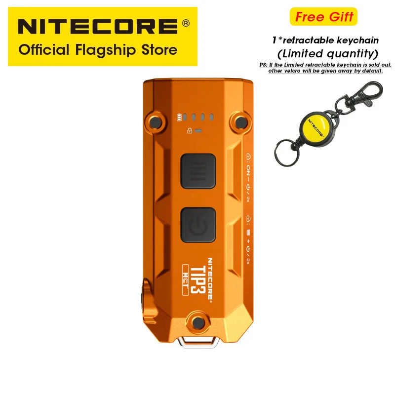 NITECORE TIP3 EDC-sleutelhangerlamp 720 lumen Mini USB-C oplaadbare zaklamp Meerdere kleurtemperaturen 30 g Ultralichtgewicht
