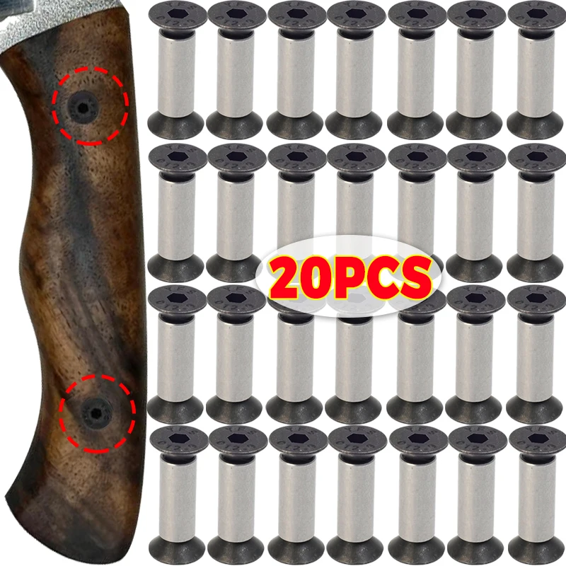 

2/20pcs Knife Handle Bolt Rivets Screw Fastener Nut Hex Socket Head Screws DIY Knives Maker Knife Blade Fixing Screw Accessories
