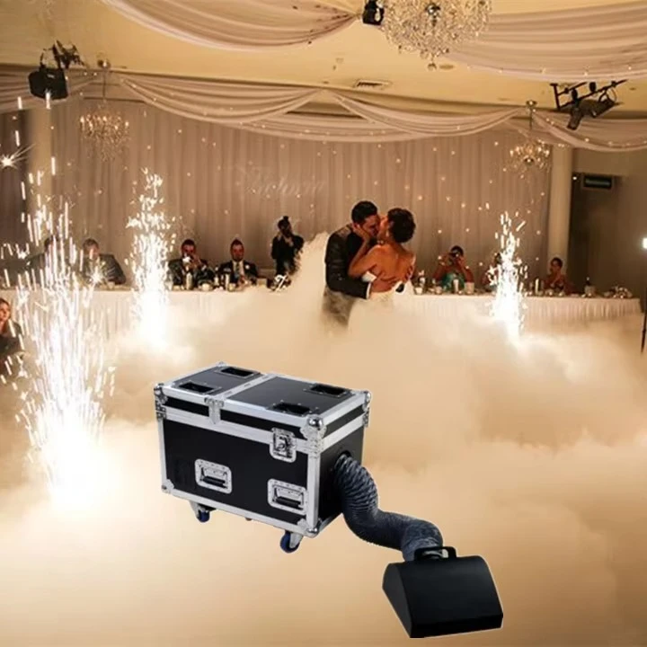 Professional Stage Lighting Effect 3000W Wedding Parties Concert Fog Machine DMX LCD Control Disco Water Low Fog Machine