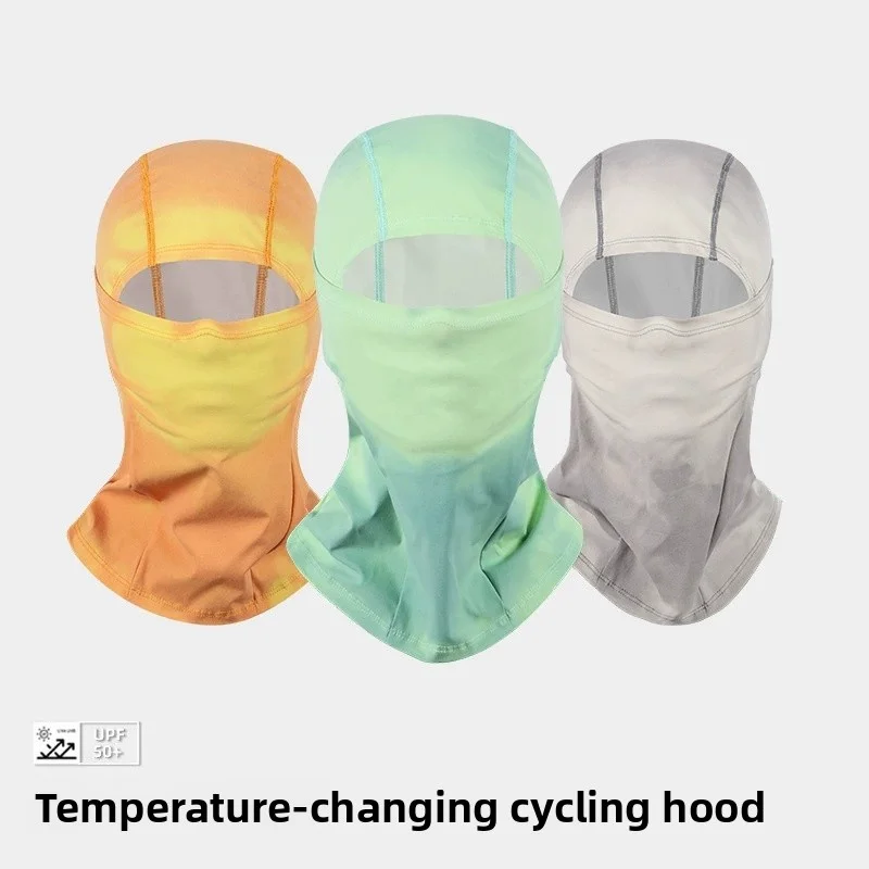 

Cycling warm mask temperature-sensitive breathable color-changing headgear windproof cold and heat-proof mask