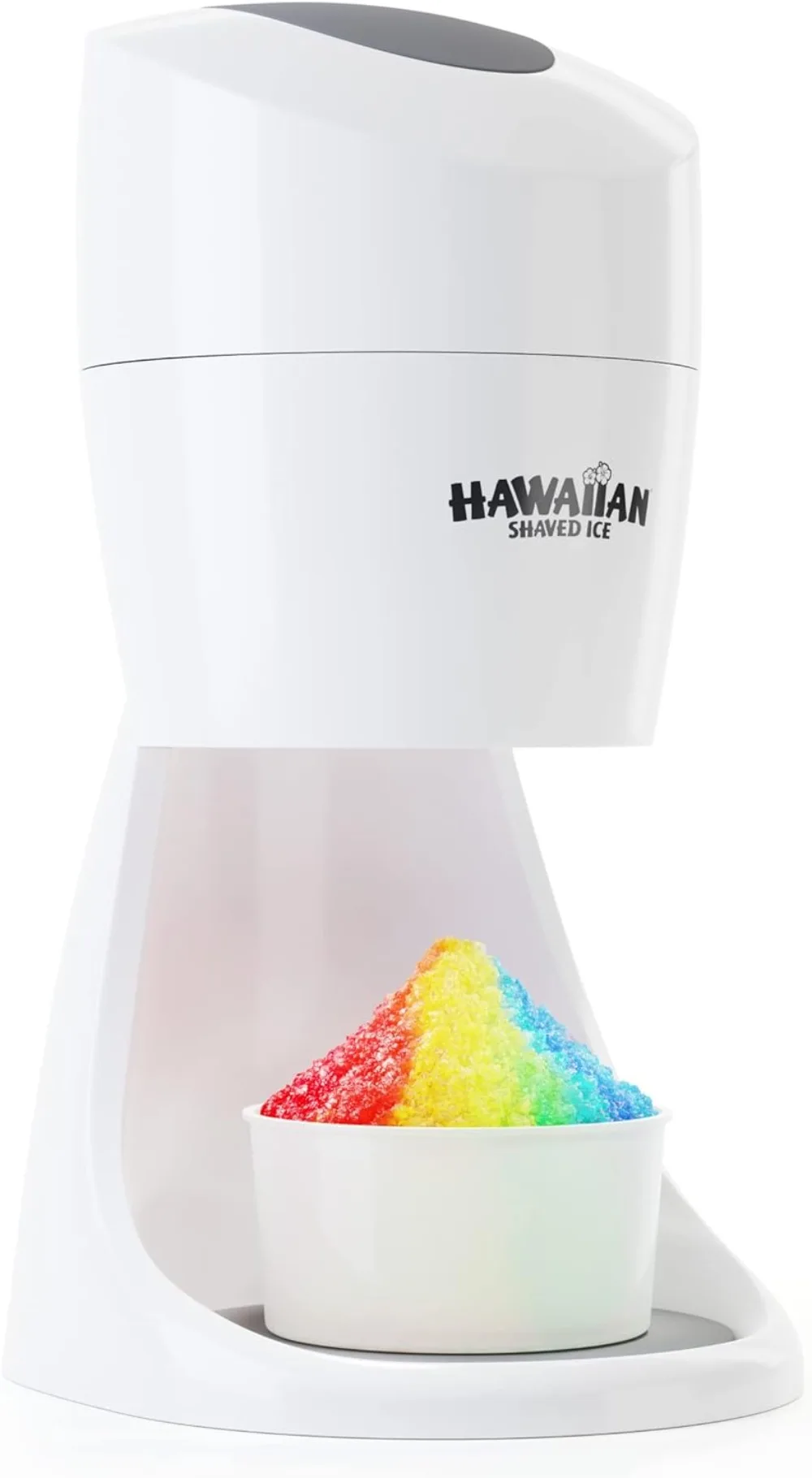 

Snow Cone and Shaved Ice Maker with 2 Reusable Plastic Ice Mold Cups Non-slip Mat