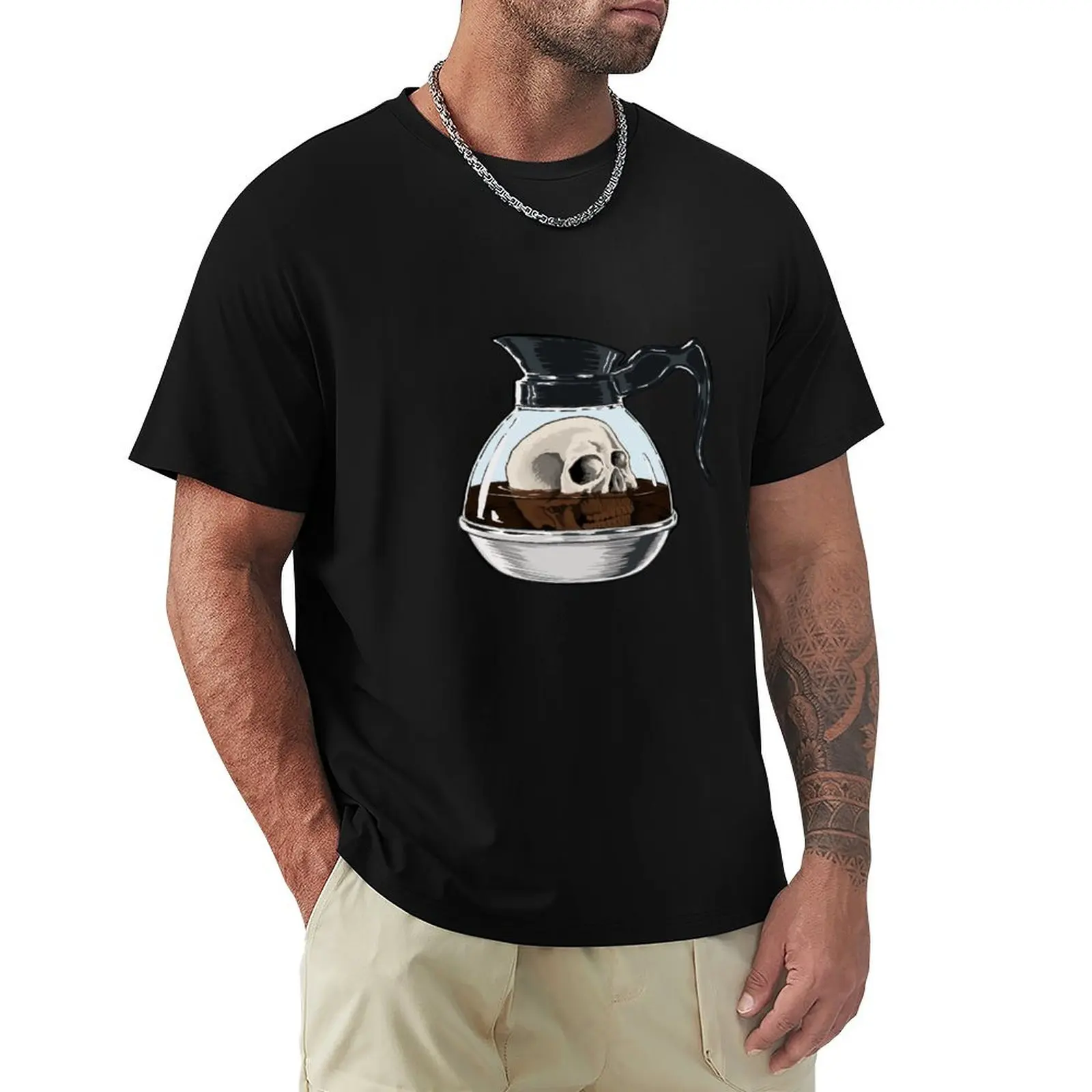 Death Before Decaf T-Shirt Casual Loose Fit Short Sleeve T-Shirt