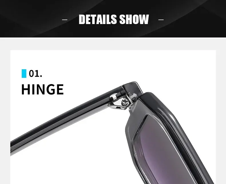 Lässige Sonnenbrille mit doppeltem Träger und Vollrahmen für Männer und Frauen, UV-beständige Sonnenbrille UV400 – Detail 3
