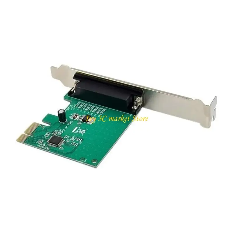 D7YC PCIe Parallel Port Adapter Einfache Installation PCIE zu DB25 Drucker Adapter Erweiterungskarte für Home Office