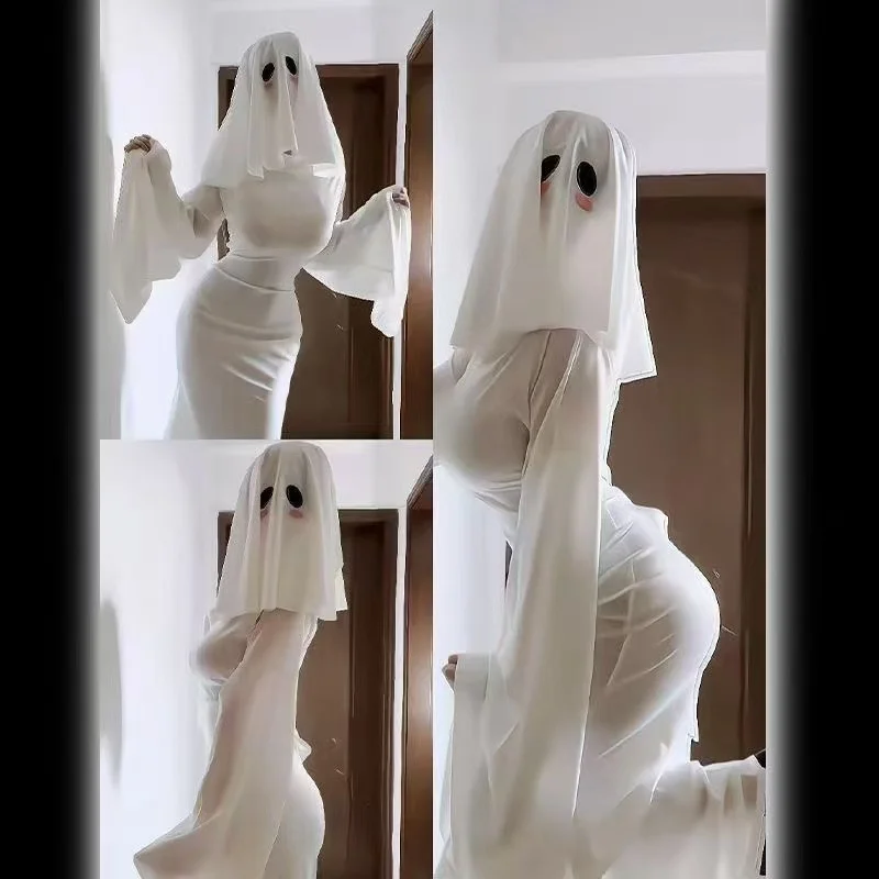 Ghost Girl Cosplay Kostüm Ghost Princess Urlaub Cross-Dressing Cosplay Kostüm Damen zweiteiliger schmaler Fischschwanzrock eng