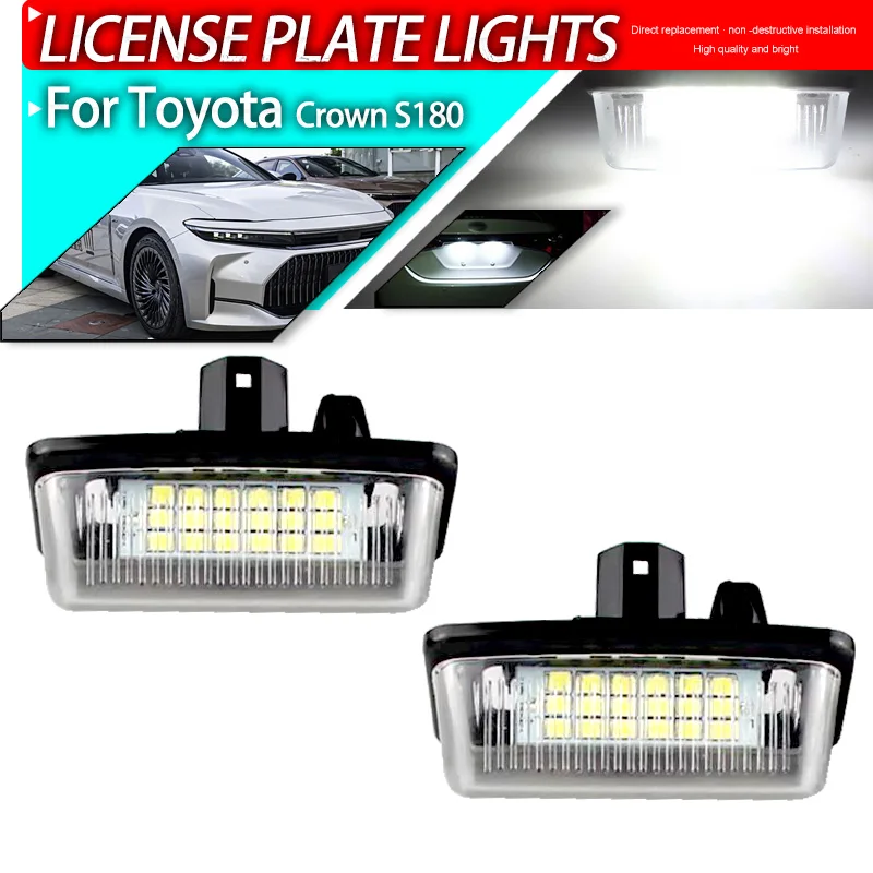 2pcs Car Led Bulbs Number License Plate Light Lamp For Toyota Crown S180 Corolla E11 Reiz Vios Previa ACR50 GSR50 NOAH/VOXY-ZRR7