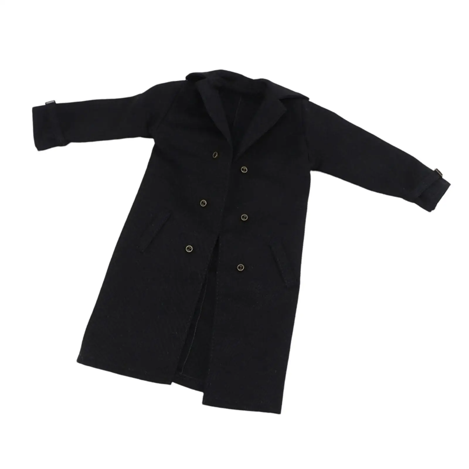 Miniature Trench Coat Realistic 1/6 Scale Doll Overcoat Outfit Cloth Accessory for Action Figure Collection