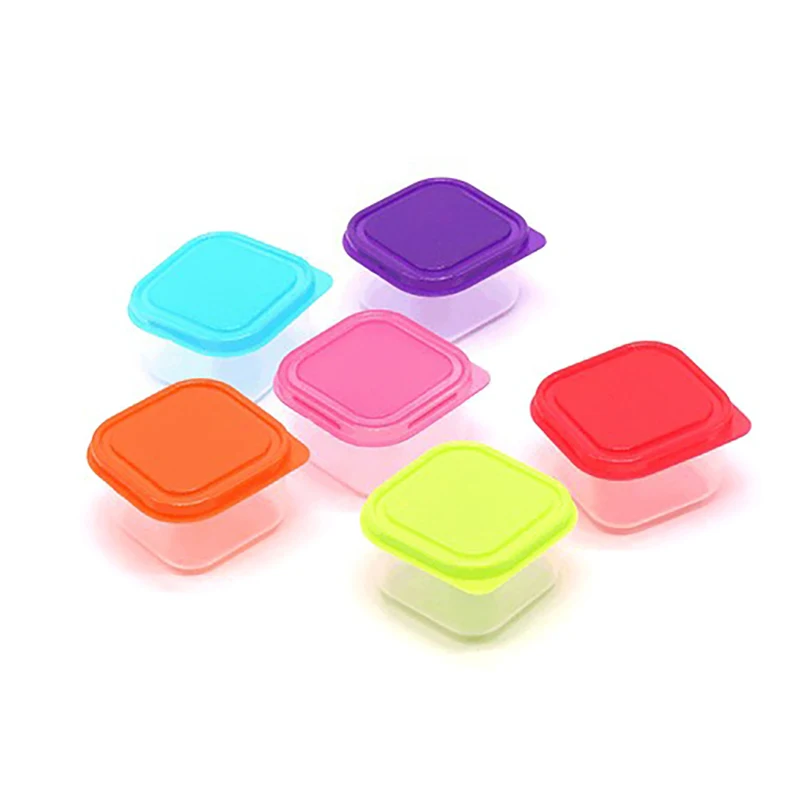 Random Color Food Storage Container Small Plastic Moisture-proof Containers Mini Kitchen Storage Box With Leakproof Lid