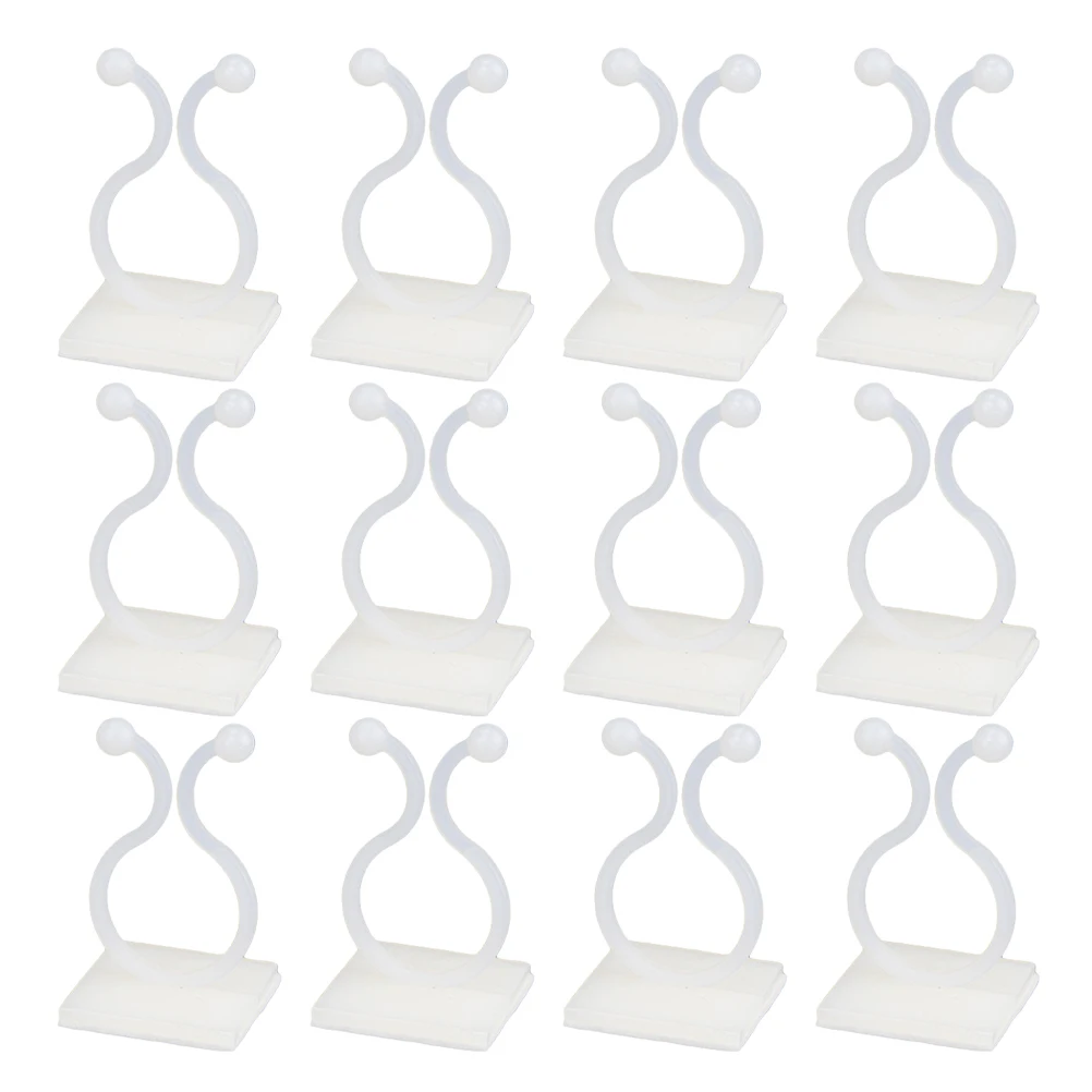 

100 Pcs Plant Hooks Multifunctional Cable Fixing Device Durable ABS Material Electrical Fasteners White Vine Gardening