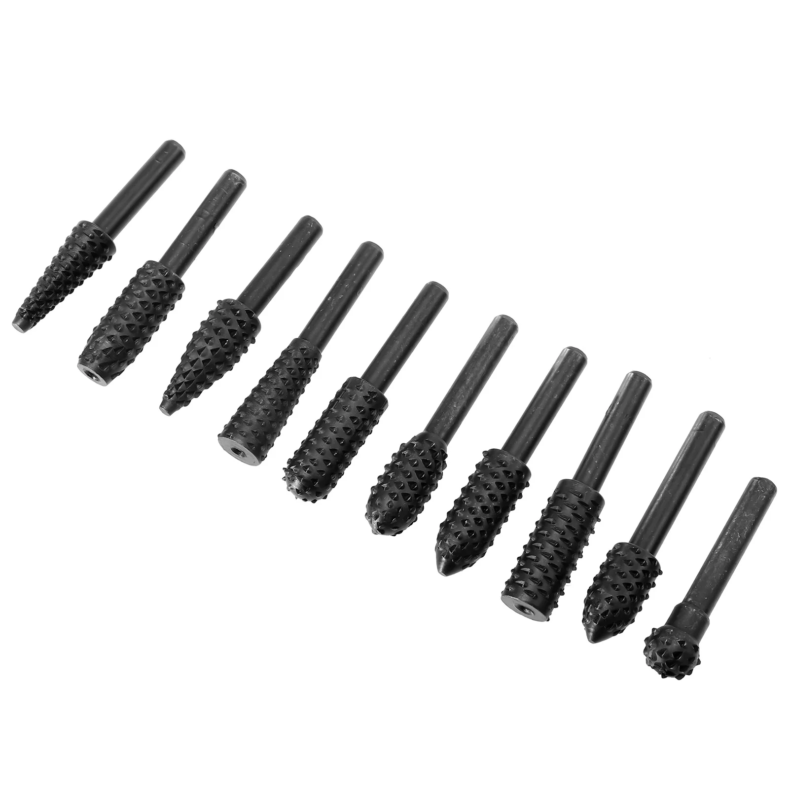 

10pcs Wood Carving Rotary File Set Durable Grinding Head For Woodworking Polishing Electric Mill Carpentry Diy Root Carving
