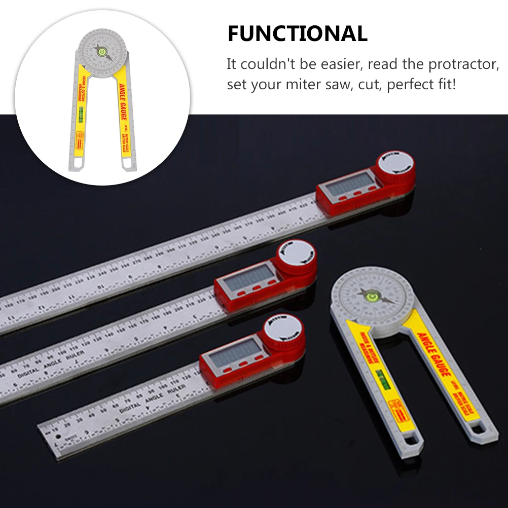 

2 in 1 Angle Gauge Stainless Steel Protractor Ruler 360 Degree Woodworking Machinist Square Carpenter Plumber Home Construction