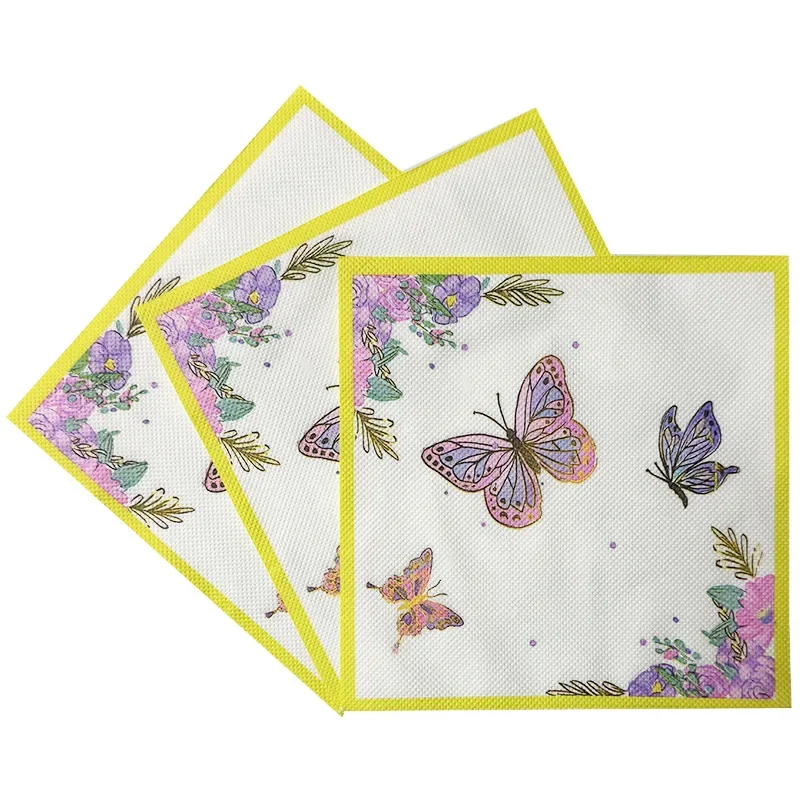 

10/20pcs/Pac 33*33cm 2-Ply New Colourful Butterfly Creative Theme Printed Napkin Floral Holiday Party Decoration Paper Placemat