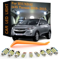 9pcs Canbus Car Accessories LED Interior Lights For Hyundai ix35 Tucson  2010 2011 2012 2013 2014 2015 No Error Auto Lamps Bulb