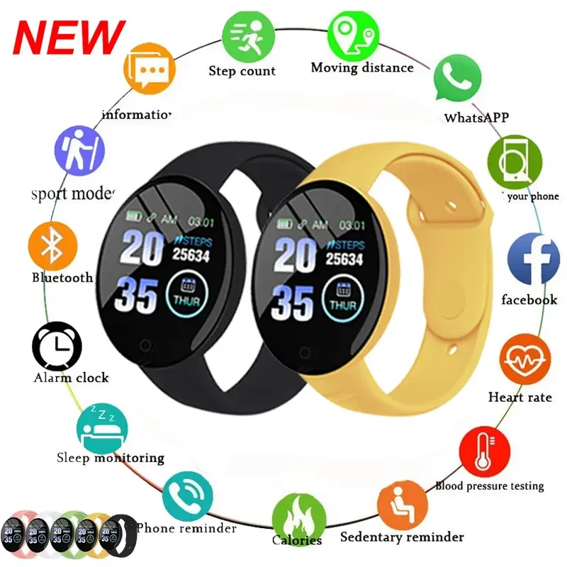 Smart Bracelet Pro: HR/BP Tracking Watch for Men Women Kids, Fitness Monitor with iOS & Android Phone Compatibility