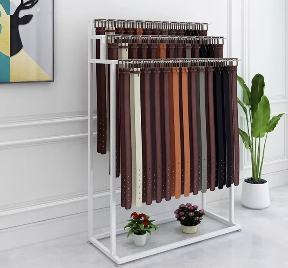 Belt rack Belt display rack multi-functional shelf clothing store bag display rack floor multi-layer tie display rack