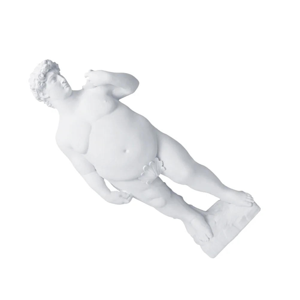 Fat David Statue Resin for Home Vintage Decor Goddess Sculpture Crafts Decoration