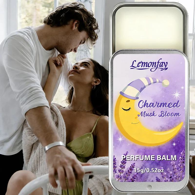

Парфюмированный бальзам Lemonfay Charmed Musk Bloom - 15 г, аромат лаванды, стойкий, портативный, твердый парфюм для свежести на весь день