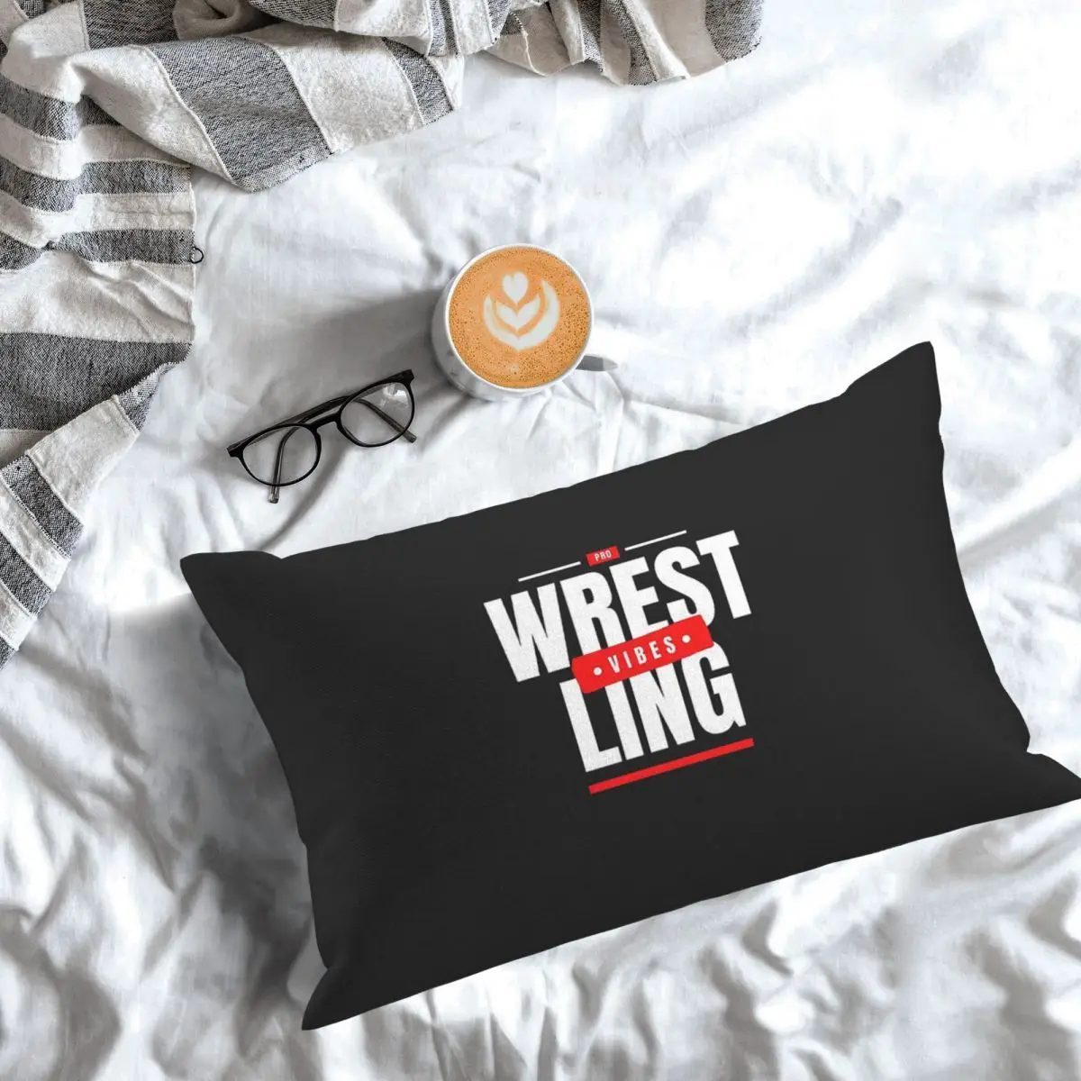 Pro Wrestling Vibes Rectangle Pillowcase Cushion Cover Decorative Bedroom Bed Home Comfort Throw Pillow