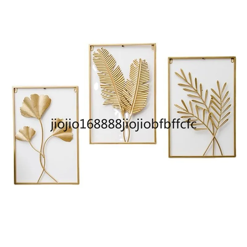Suitable for  Modern  Metal Angel Wings Leaf Wall Decorative Art Living Room Decoration Luxury Unique Gold Hanging Crafts