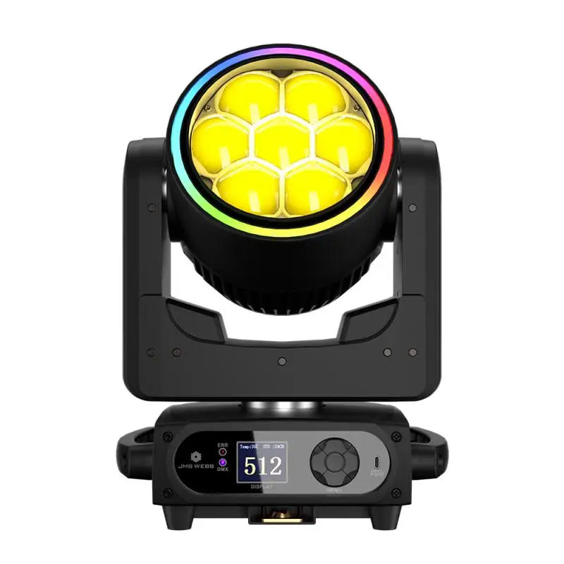 SHEHDS LED Zoom Beam 7x40W Wash RGBW Moving Head Beleuchtung für DJ Disco Weihnachtskonzert Theater Party Bühne Hochzeit