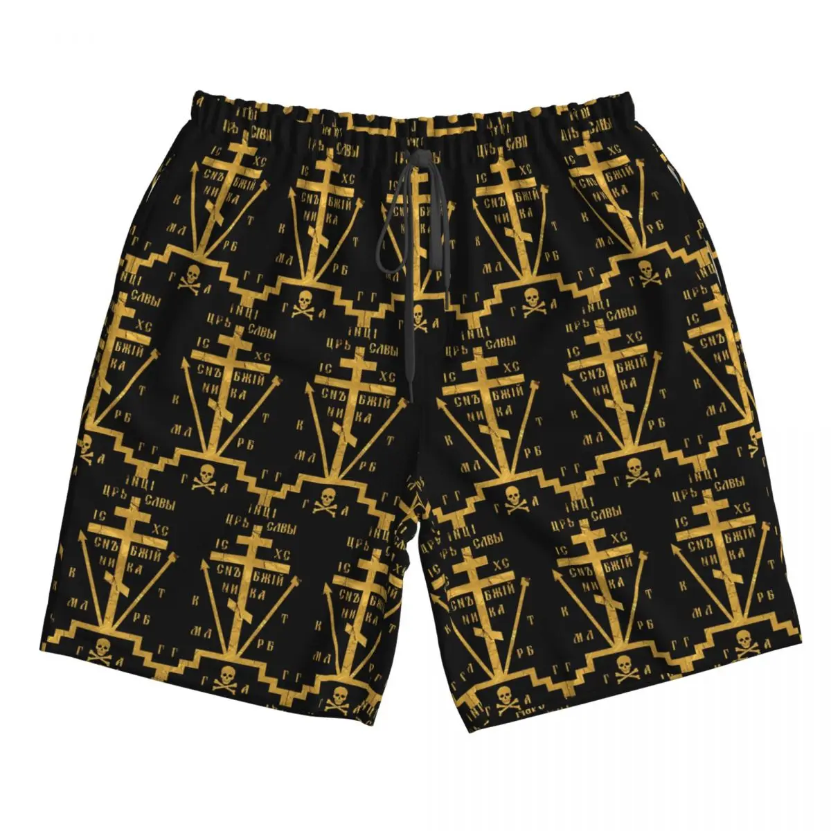 Calvary Cross Of Russian Orthodox Church Trunks Beach Board Shorts Casual Quick Dry Swimming Summer Men Pants