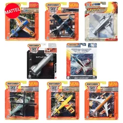 Coche Original Matchbox 1/64 Sky Buster MBX Stunt Plane Space X P38 Lightning Vehicle Model Toys for Boys Collection Gift