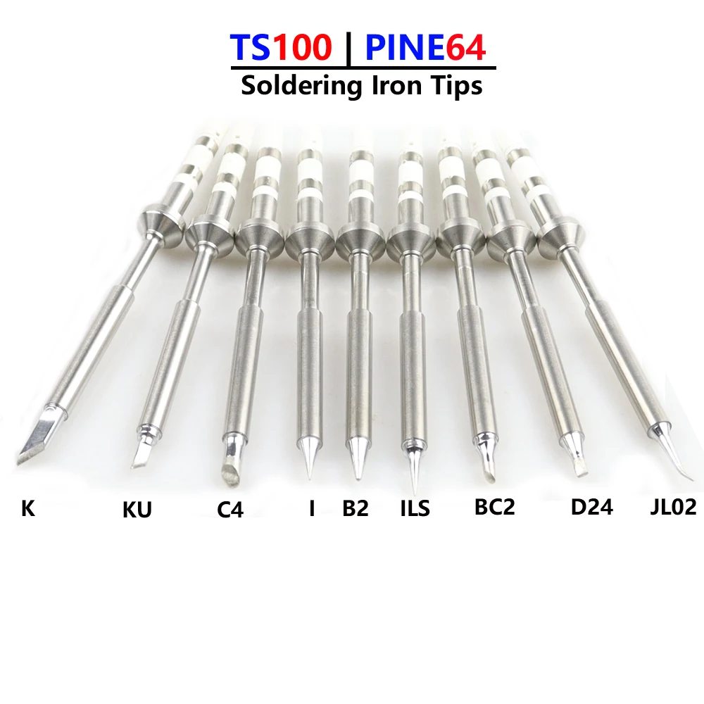 

TS101 PINE64 TS100 T85 Replacement TS Series Electric Soldering Iron Head Tips K KU ILS C4 JL02 BC2 B2 I D24