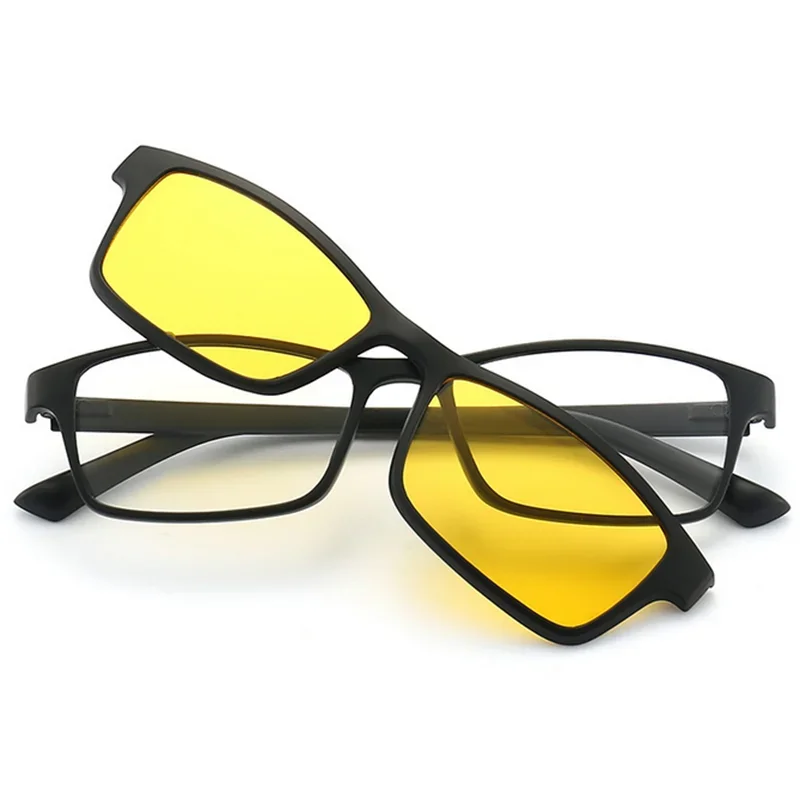 2250 Magnet Clip Square Small Frame Myopia Glasses 0 -0.5 -0.75 -1.0 -1.5 -2.0 -2.5 -3.0 -3.5 -4.0 -4.5 -5.0 To -6.0