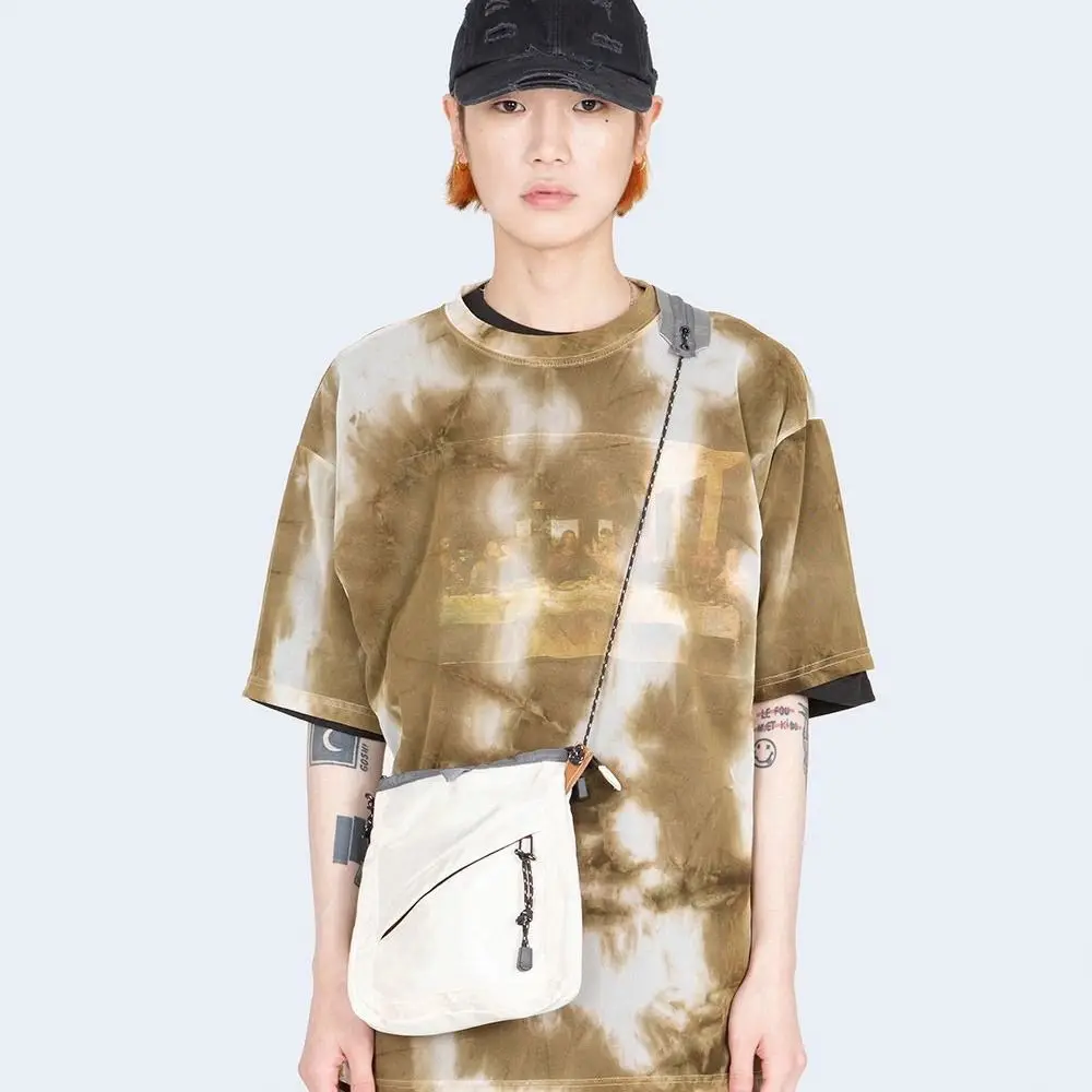 

High Quality Quick-dry Nylon Shoulder Bag Harajuku Pendant Men Crossbody Bag Coin Pouch Casual Mobile Phone Pack Male