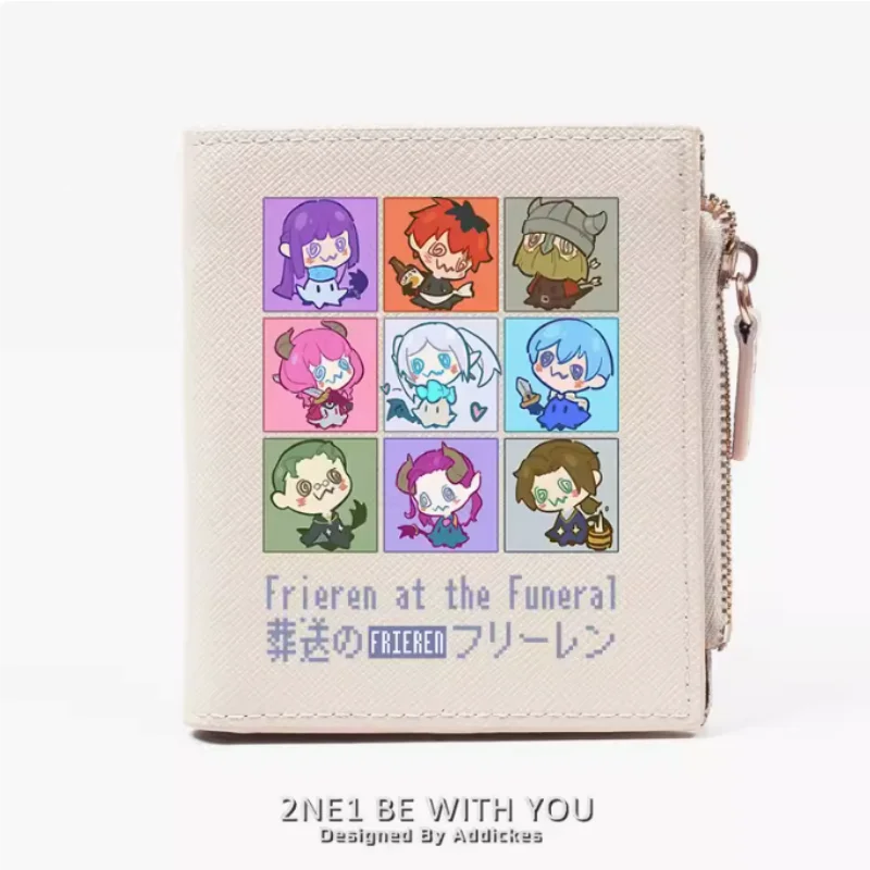 Anime Frieren at the Funeral Zipper Wallet Fold Bag Multi Card  Coin Pocket Holder Fashion Kids Wallets Gift