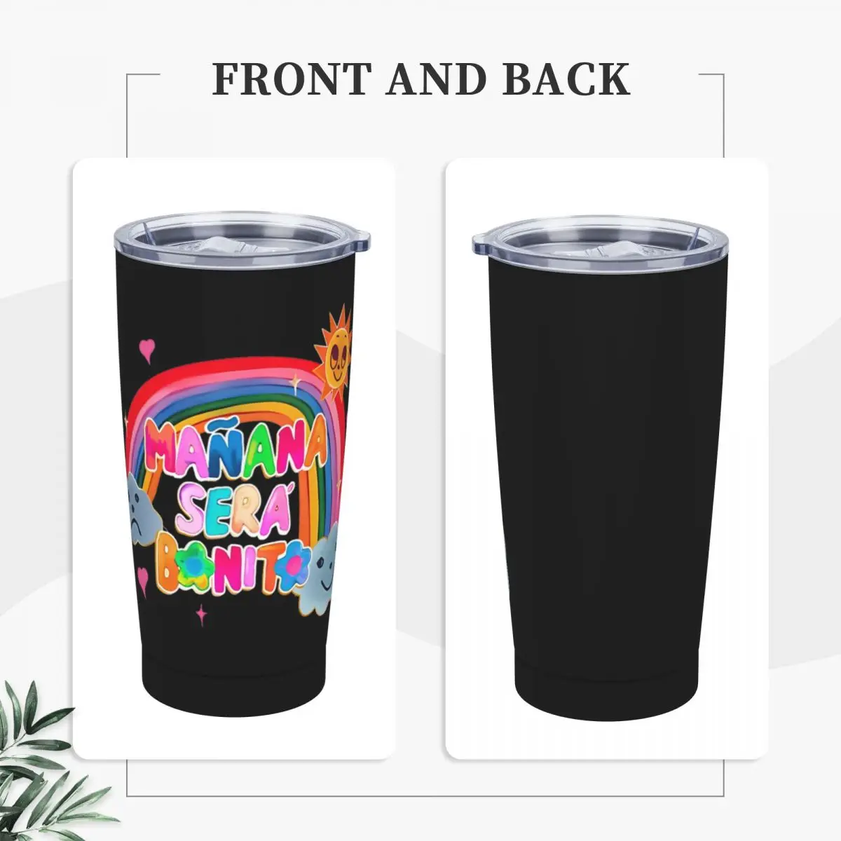 Stainless Steel Tumbler K-Karol G Manana Sera Bonito In The Rainbow Thermal Cups Keep Heat Cold and Hot Mugs Cup Water Bottle