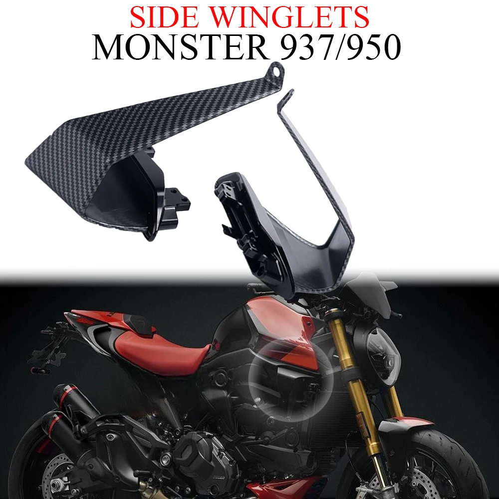 

Motorcycle Monster937 Monster950 Spoiler Wing Aerodynamic Side WingletFor DUCATI Monster 937 SP Plus MONSTER 950 2021 2022 2023