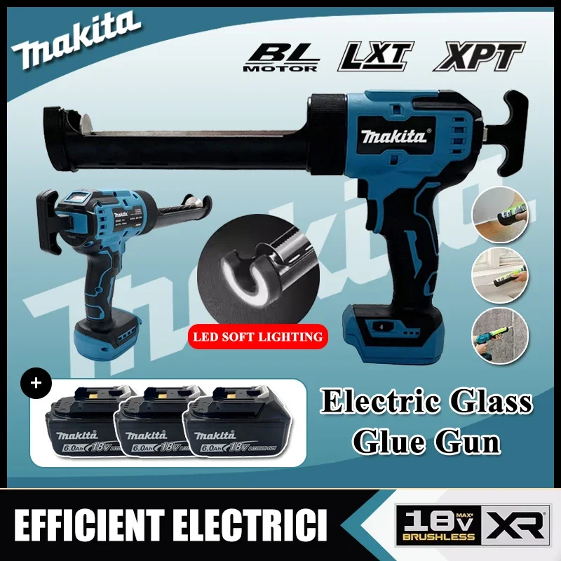 

Makita Electric Glass Glue Gun Cement Glass Adhesive Glue Seal Sealant Tool Wireless Glass Doors Windows Filling Sewing Gun