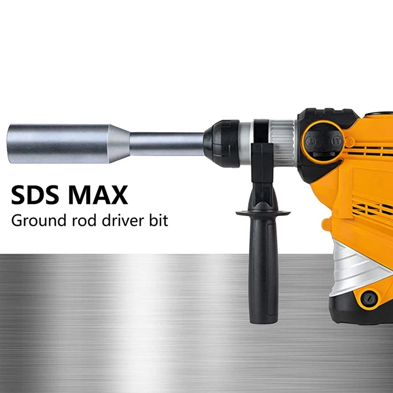 Ground Rod Driver For Driving Ground Rods Great For All SDS MAX Hammers And Hammer Drills(3/4 Inch Ground Rod Driver)