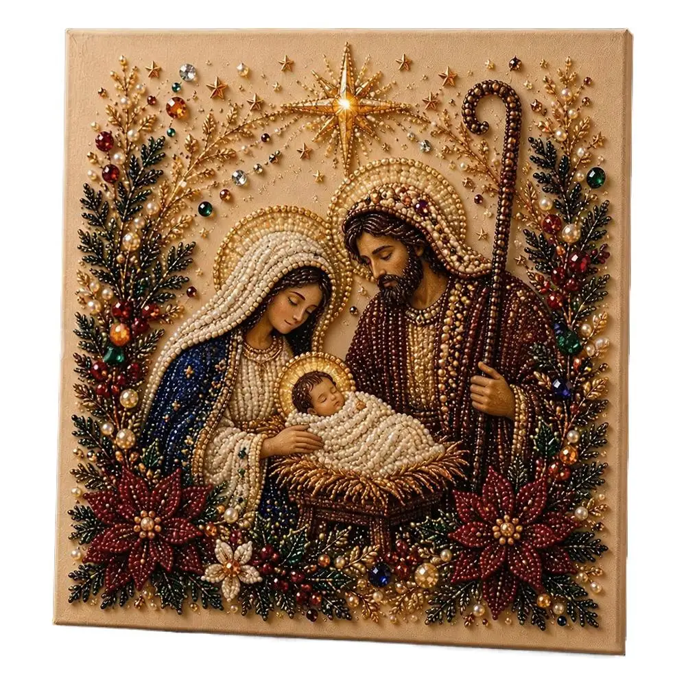 DIY Weihnachts-Perlenkunst-Set 20x20cm Diamantmalerei Weihnachts-Perlenkunst-Set Weihnachtsmann Elch Auto DIY Dekorationsmalerei 2026 – Detail 6