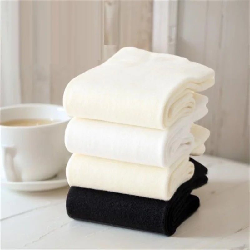 

10 Pairs Women's Solid Mid-Calf Socks, High Waist Slouchy Casual All-Season Versatile female Long Socks Minimalist Comfy