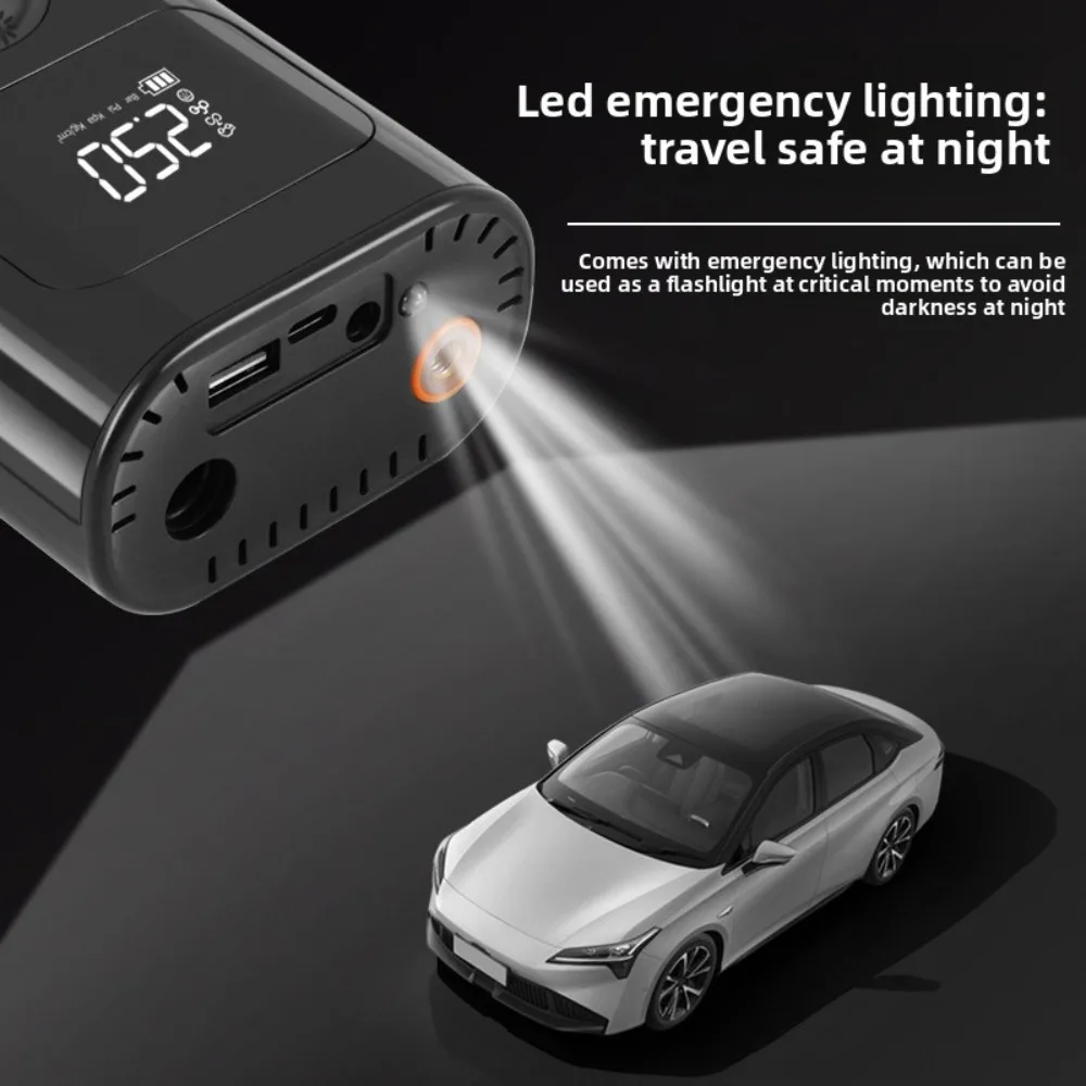 Car Wireless Air Pump Portable Multifunctional Digital Display Emergency Air Pump Electric Vehicle Tire Lightweight Performance