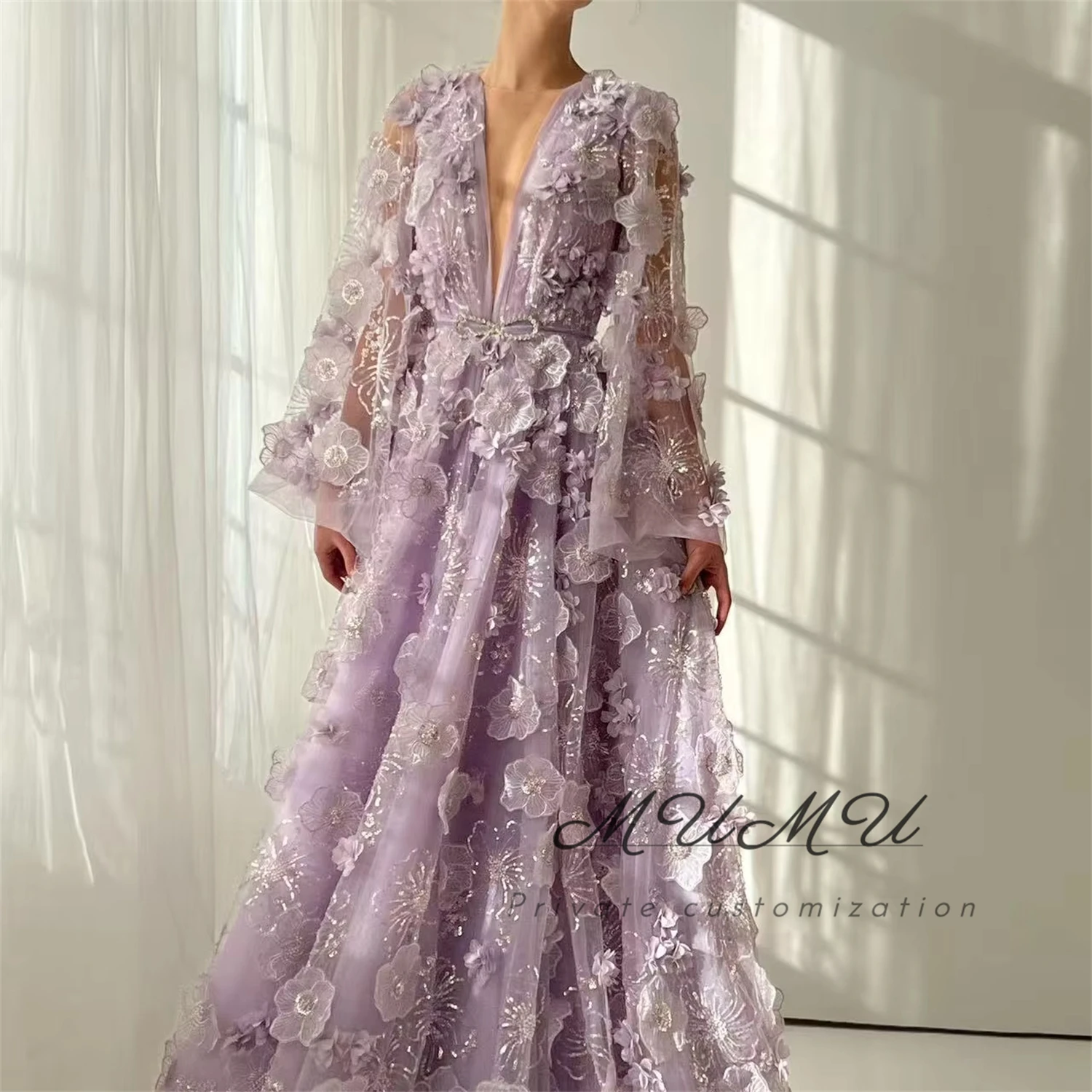 

MuMu Customized Boho Wedding Dress Large Sizes Evening Dresses Woman Elegant Dress Purple Formal Gown Bespoke Occasion Dresses