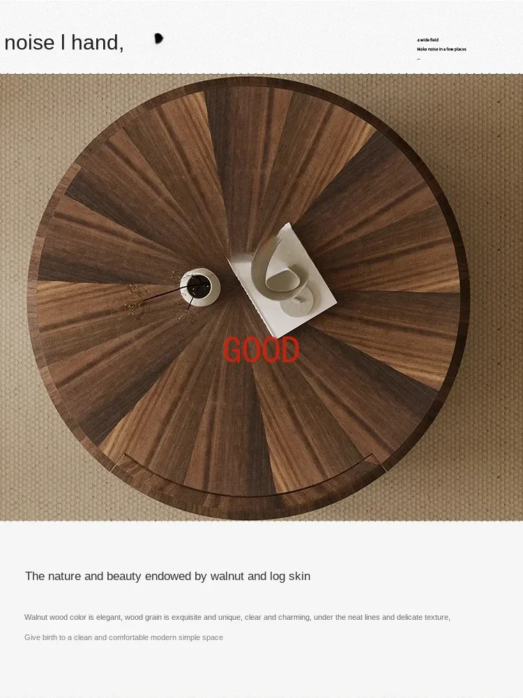 Home Minimalist High-Grade round Table  Light Luxury Silent Style Sofa and Tea Table