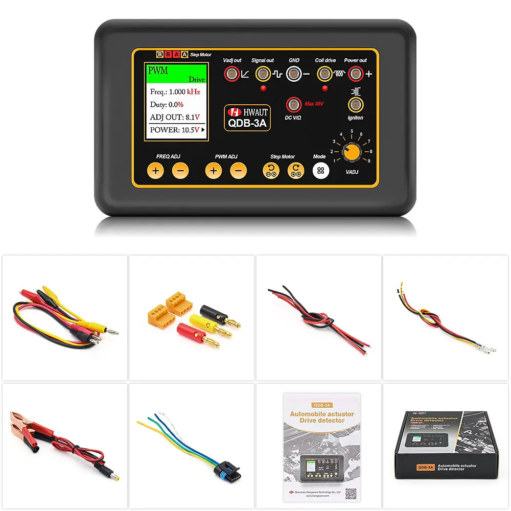 QDB-3A Automotive Ignition Coil Tester Car Idle Stepping Motor Solenoid Valve Injector Auto Actuator Fault  Diagnostic Tool