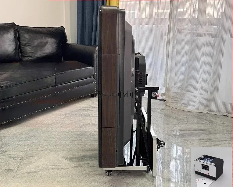 JJ88CM Small Mahjong Table Ultra-thin Mahjong Machine Folding Automatic Electric Mute Machine Pink Roller Coaster Rotor