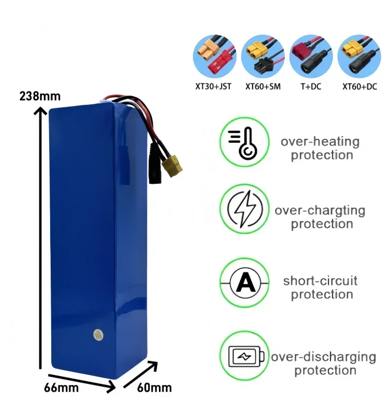 100% nuovo pacco batteria agli ioni di litio 48V 100Ah 13 s3p 100000mAh 1000W 48V, per con BMS Bike Scooter + caricabatterie 54.6V