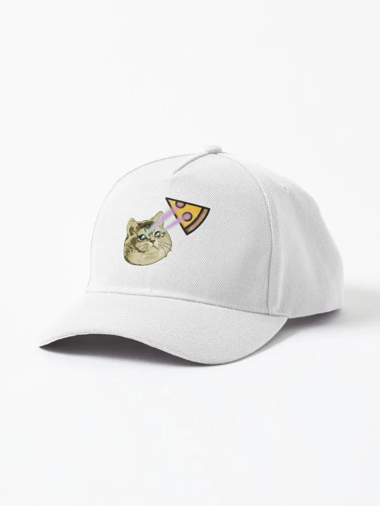 Pizza Cat With Laser Eyes Cat Eating A Pizza Cap For Unisex Adult Outdoor Casual Sun Baseball Caps New Fashion Hat