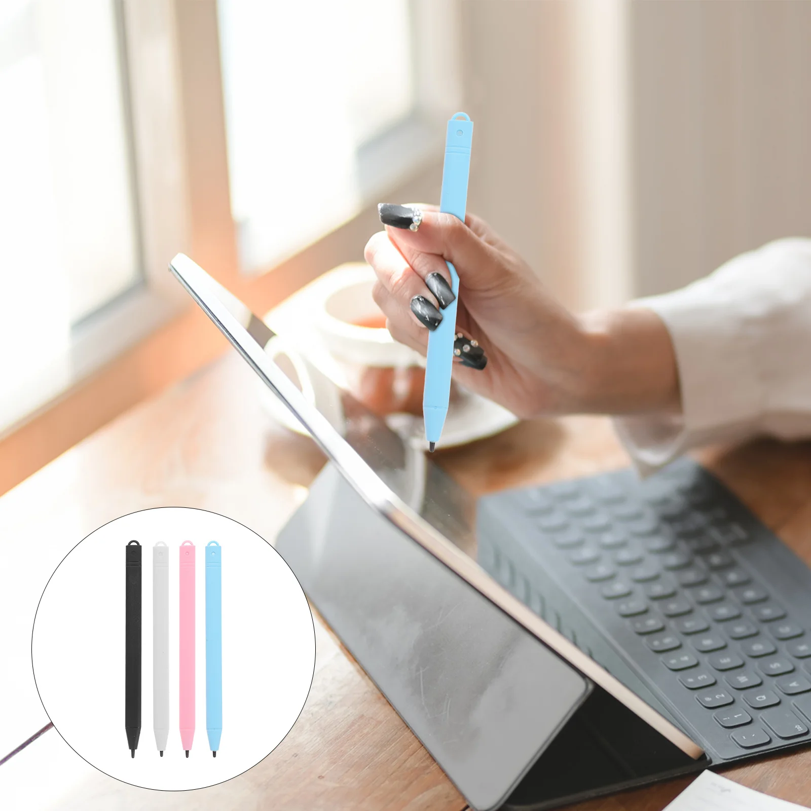 

4Pcs Universal Stylus Set for LCD Writing Board Replacement Pen for Digital Writing Tablet Kids Drawing Pad Rollerball Pen