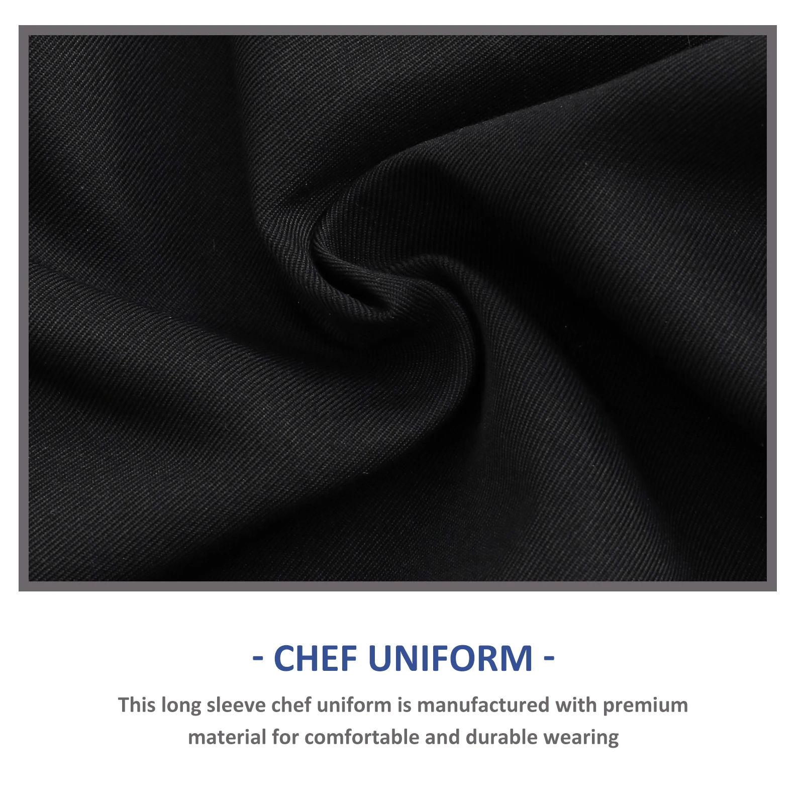 

Long Sleeve Chef Coat Unisex Wear-Resistant Oil-Proof Breathable Easy Wash Kitchen Restaurant Hotel Workwear Catering