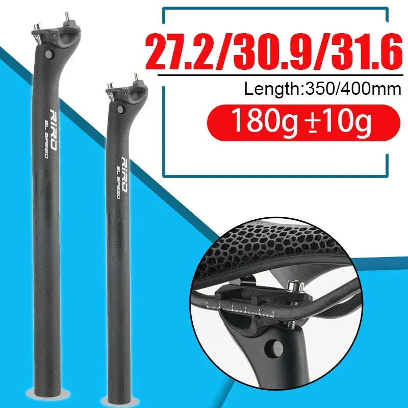 

Carbon Seat Post 27.2 30.9 31.6 Offset 20mm MTB Road Bike Seatpost 3K 180g 350/400mm Length floating seat tube mtb bicycle parts